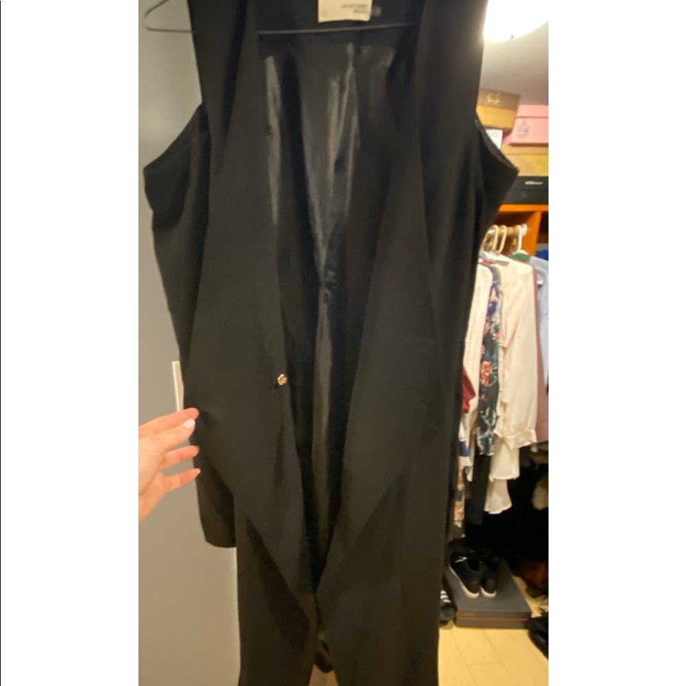 Black Cold Shoulder Coat - image 2